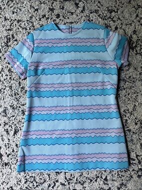 1960s vintage Dutchmaid dress, pink blue lavender